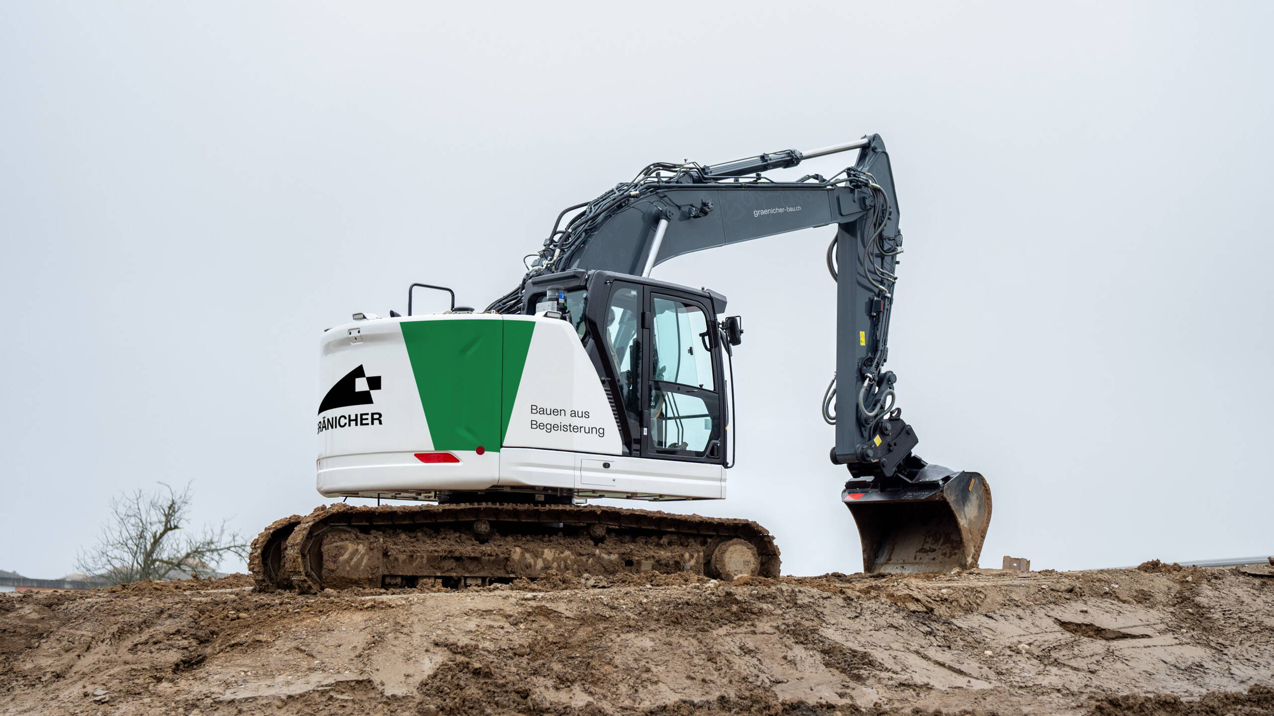 Bagger auf der Baustelle