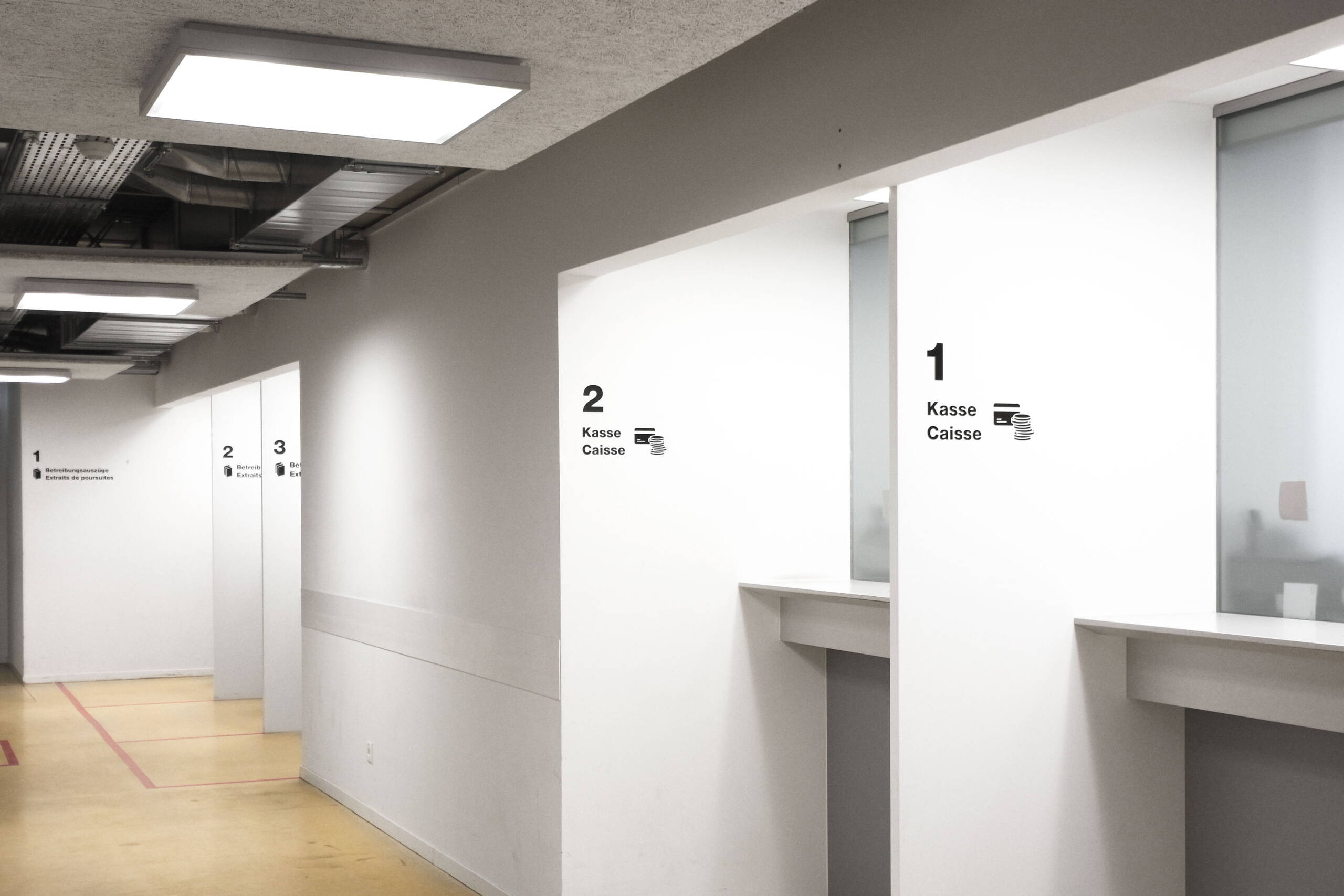 Signaletik Kontrollstrasse 20 in Biel, Betreibungsamt