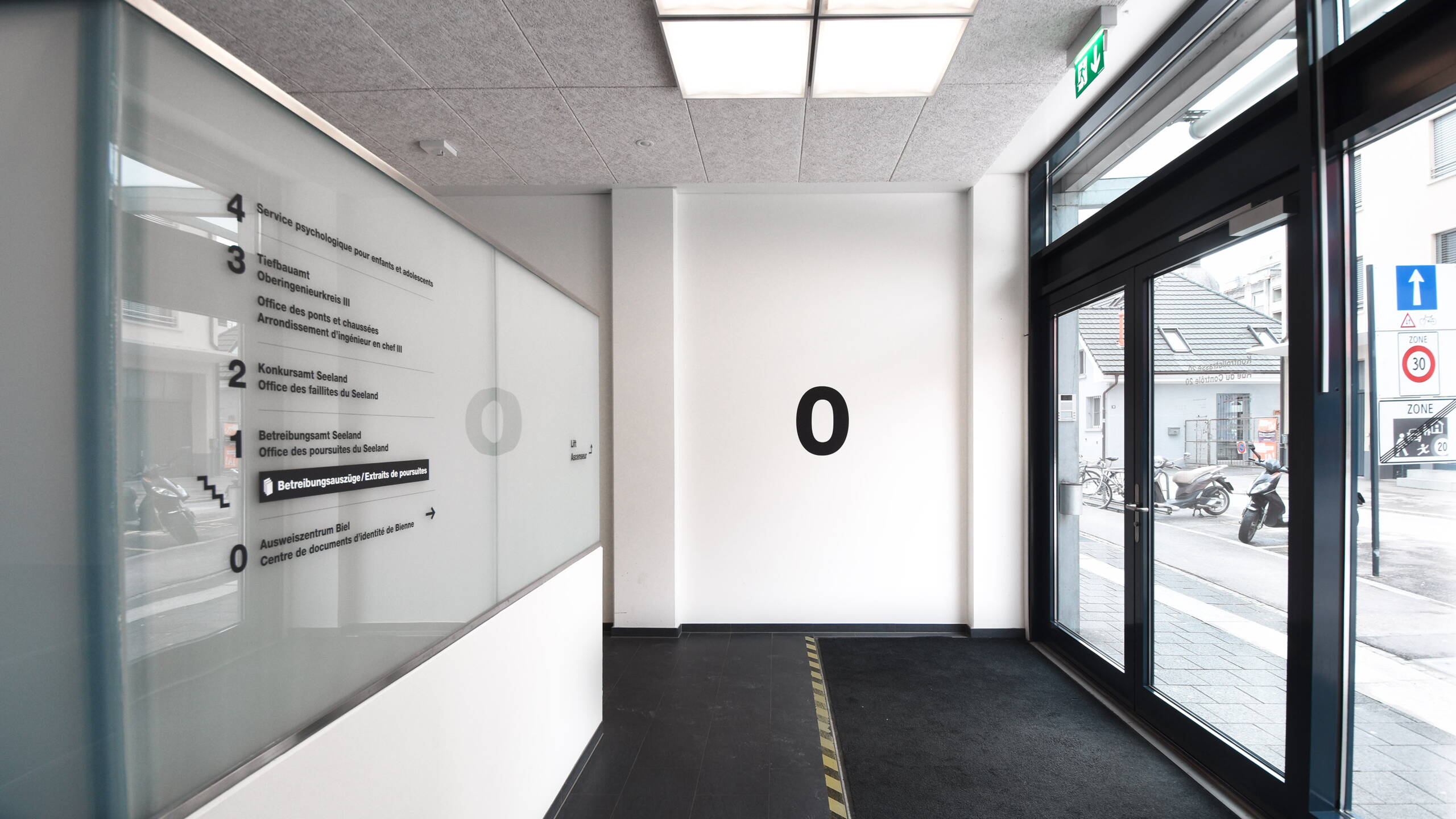 Signaletik Kontrollstrasse 20 in Biel, Etage 0